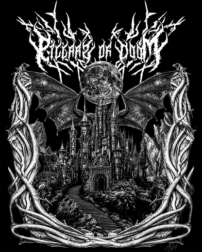 Pillars of doom- Bat Castle Tee